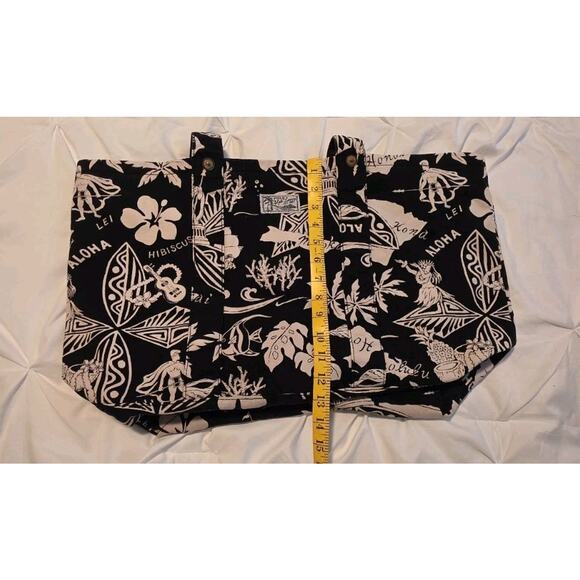 Polo Ralph Lauren Tote Bag Canvas Hawaiian Limited Ed Reversible VHTF Floral - Picture 6 of 16